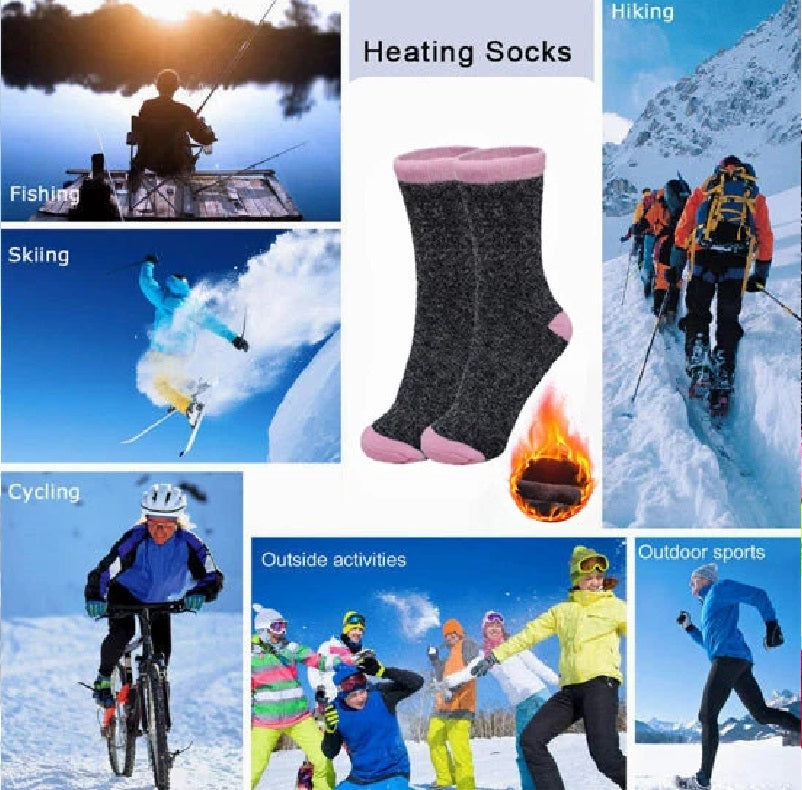 3-12 Pairs Winter Womens Warm Thermal Heated Heavy Duty Boots Crew Socks 9-11