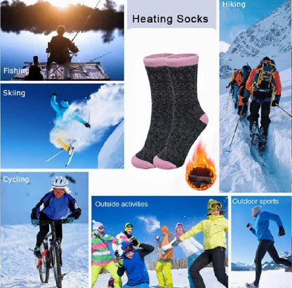 3-12 Pairs Winter Womens Warm Thermal Heated Heavy Duty Boots Crew Socks 9-11