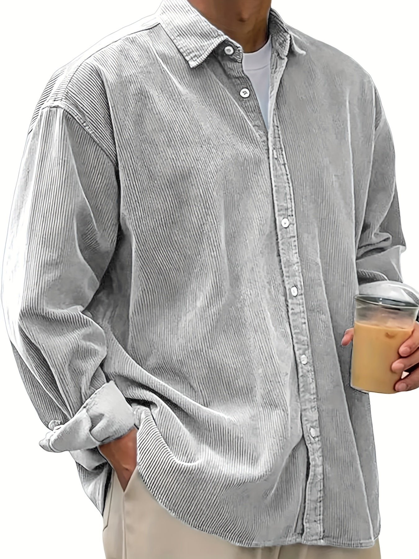 Men's Black Long-Sleeve Shirt - product view 11