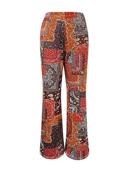 Women'S Summer New Casual Small Floral Patchwork Cute Women'S Loose Long Pants