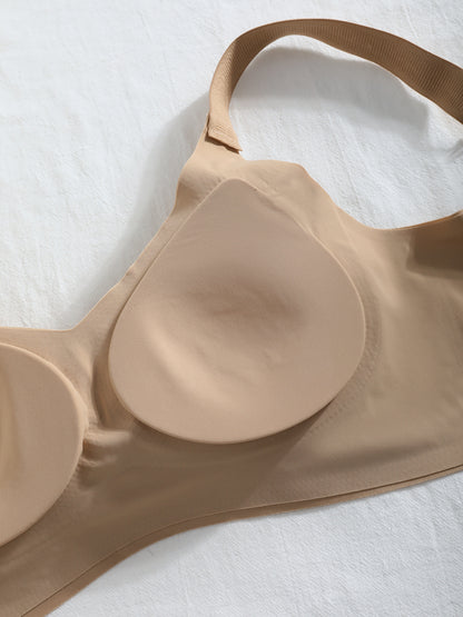 Large Size Single-piece Women's Seamless No-steel-bra Bra, Sexy Back Lifting Bra, Comfortable Breathable Bra Without Steel Band, Women's Bra, High Elasticity Gathering Anti-gravity Upward Lifting Bra, Suitable for Daily Wear Daily Bra Set