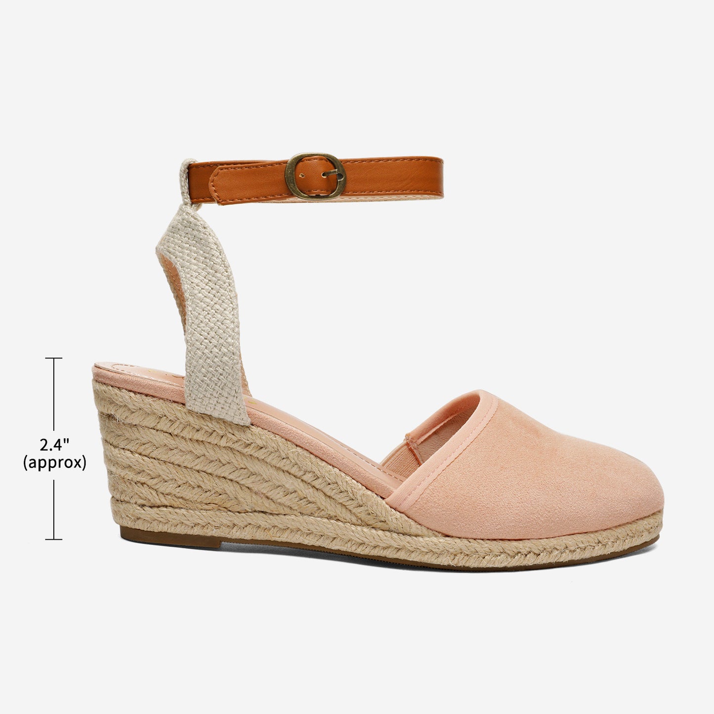 Women's Ankle Strap Closed Toe Espadrille Wedge Heels Sandals, Versatile and Stylish for weddings, shopping, dating, with wrap dresses, jeans, skirts, shorts, jumpsuits, for formal or casual occasions