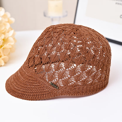 4pcs Lightweight Breathable Women Beret Hats, Foldable Portable Design for Easy Storage and Carrying, Non-elastic Snug Fit Design to Fit Head Circumference Stably, Machine Washable for Labor-free Daily Cleaning and Repeated Use, Delicate Jacquard Wov