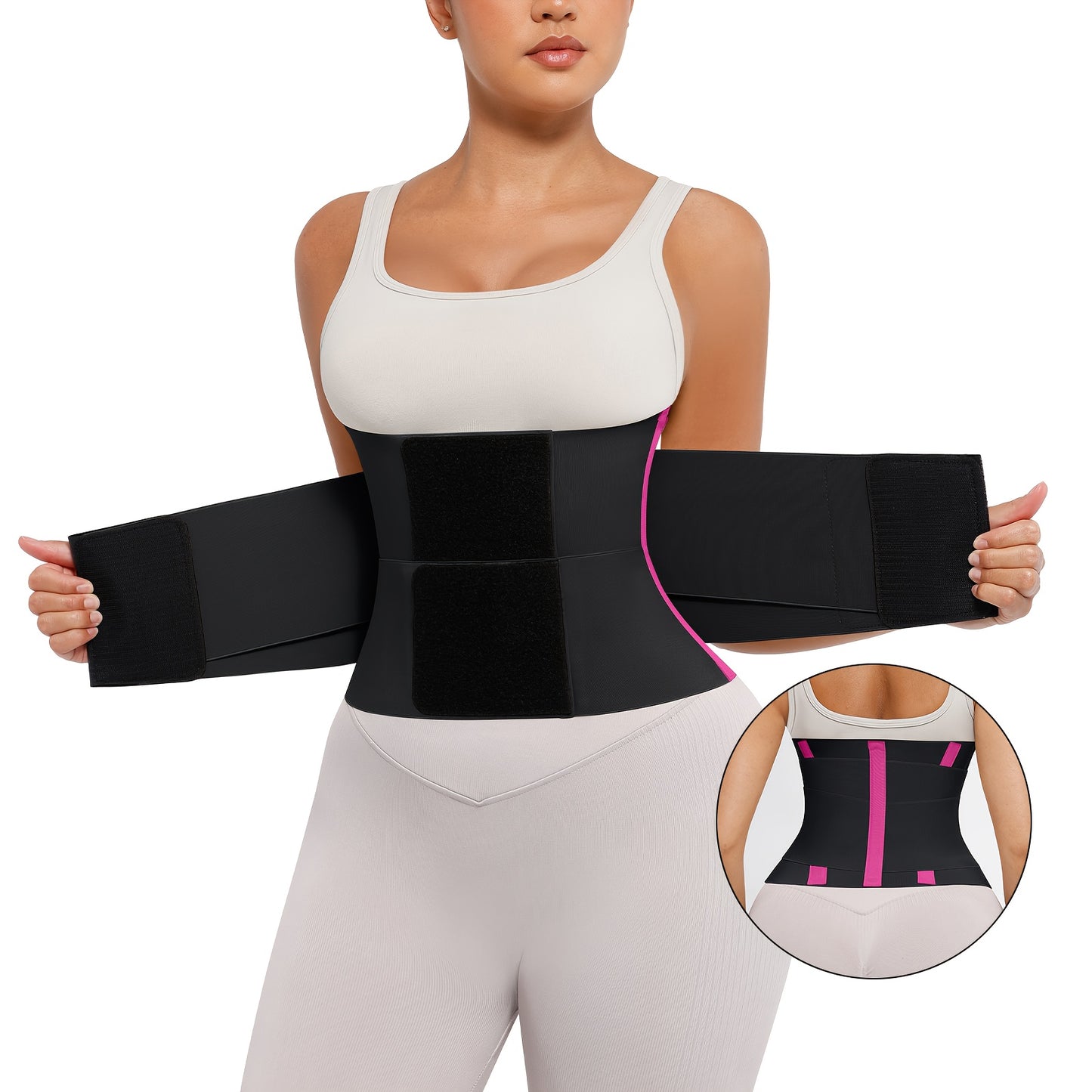 Women's Sauna High Compression Tummy Control Waist Trainer, with Triple-layer Adjustable Hook&loop Straps And High-elastic Fabric, Perfect Choice for Working Out Wearing