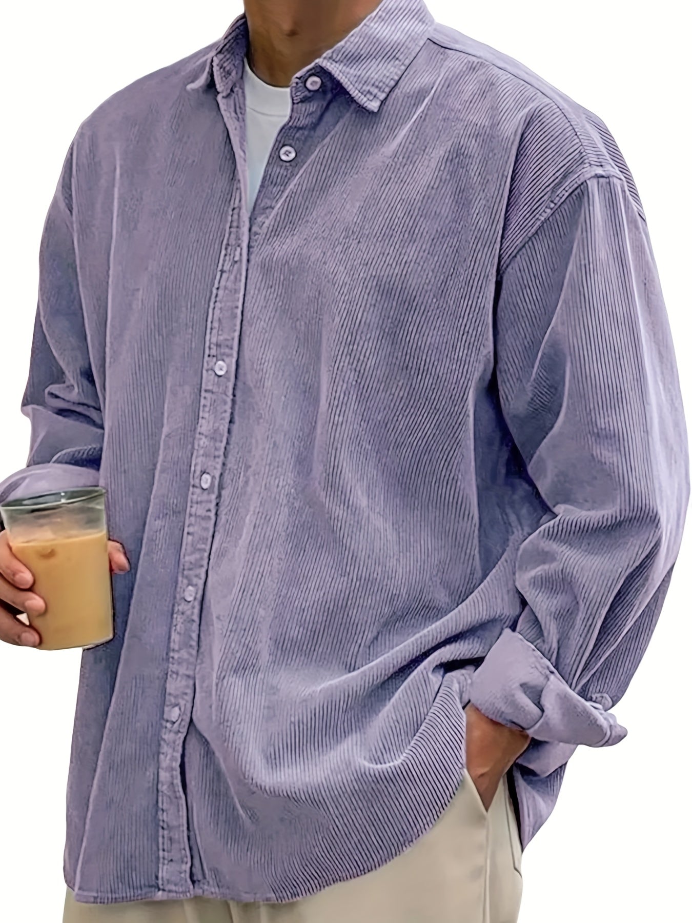 Men's Black Long-Sleeve Shirt - product view 36
