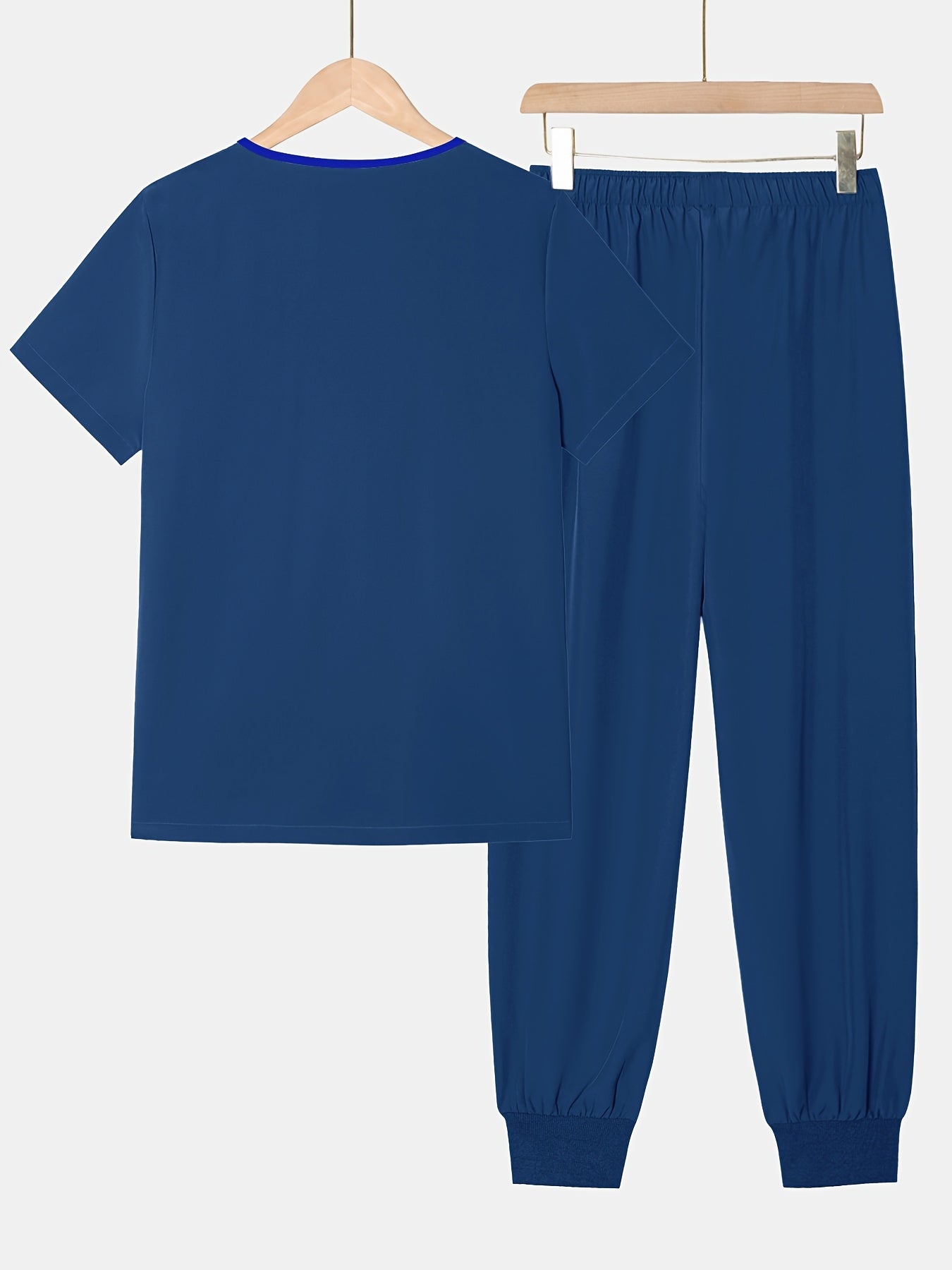 2pcs Set Of Top And Pants, Women's V-neck Frosted Breathable Pocket S Uniform, Brushed Hand Clothes, Work Clothes, Hand Washing Clothes, Pocket Clothes, Leg Binding Pants Set