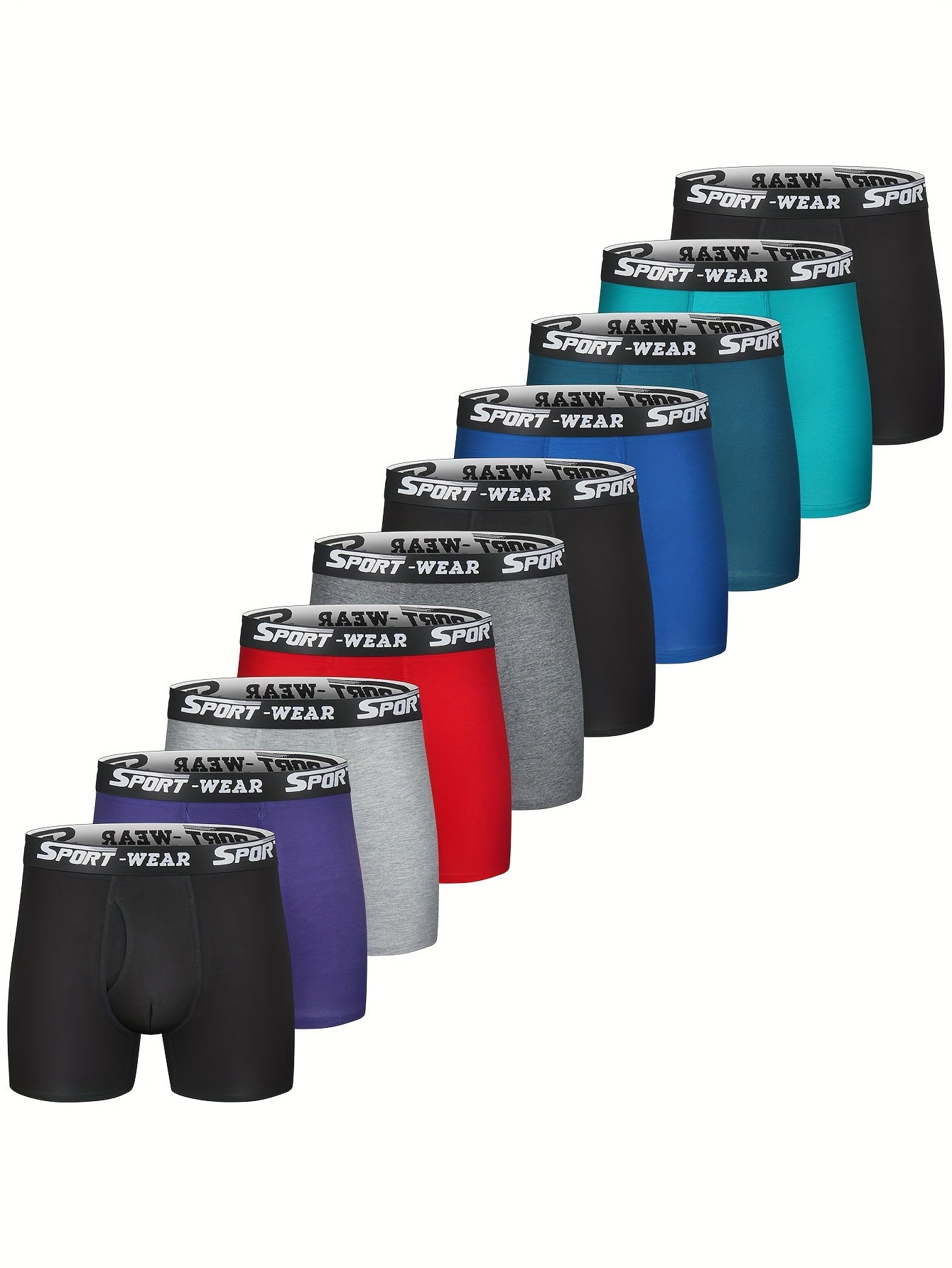 pc of 10 Men'S Boxer Briefs Designed to Prevent Riding Up
