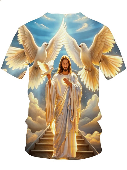Men's Faith Graphic T-Shirt - Classic Neck Short Sleeve 446309