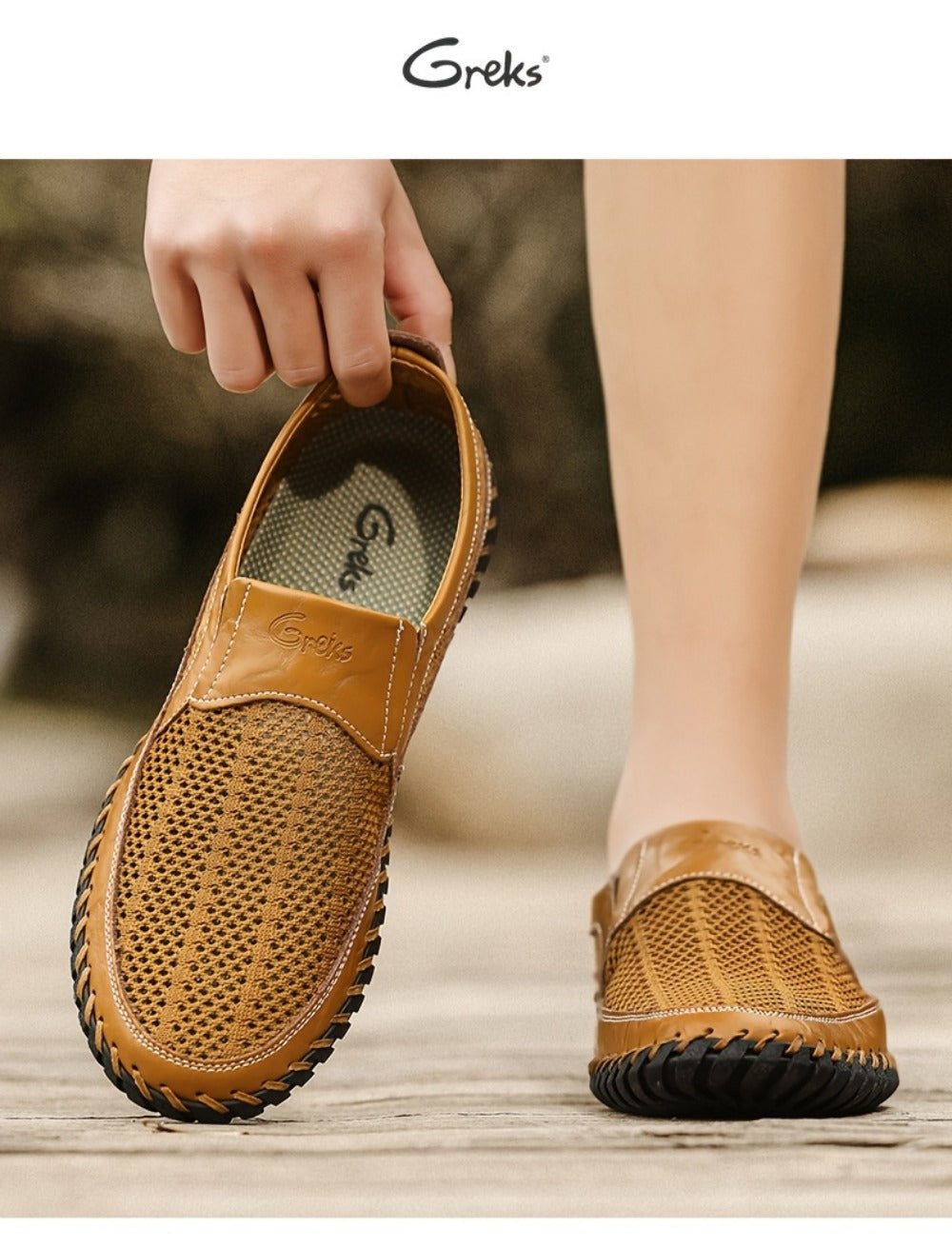 Men's Loafers & Flats - Breathable Mesh Slip-On for Outdoor & Travel 949029