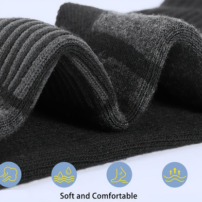 Men's Cotton Crew Socks 10-Pair Pack - Breathable Black Everyday Style