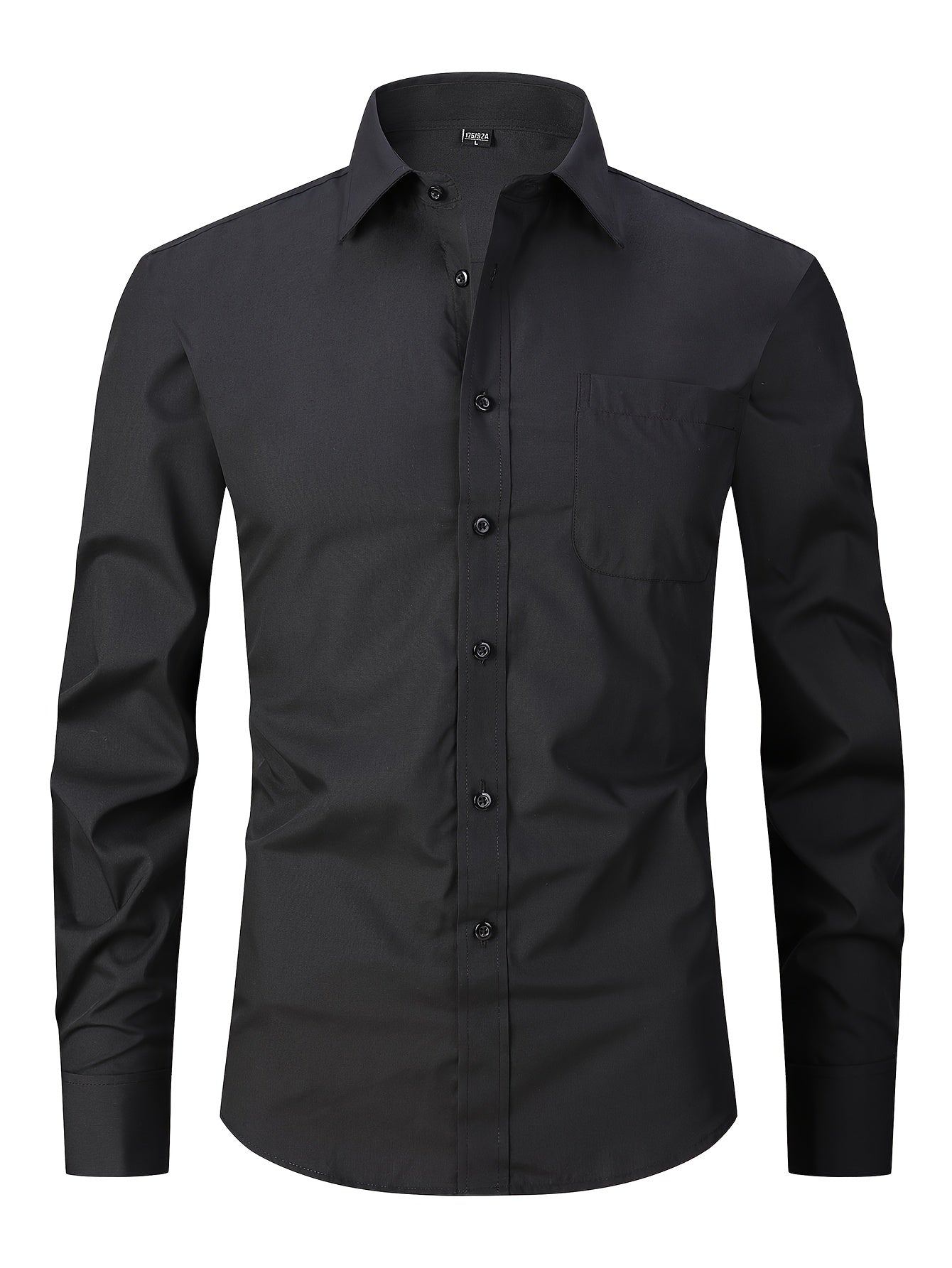 2026 French Cuff Dress Shirt 1pc For Men With FREE Random Cufflinks Set - Luxury Formal Wedding Shirt, Business Office Elegant Attire