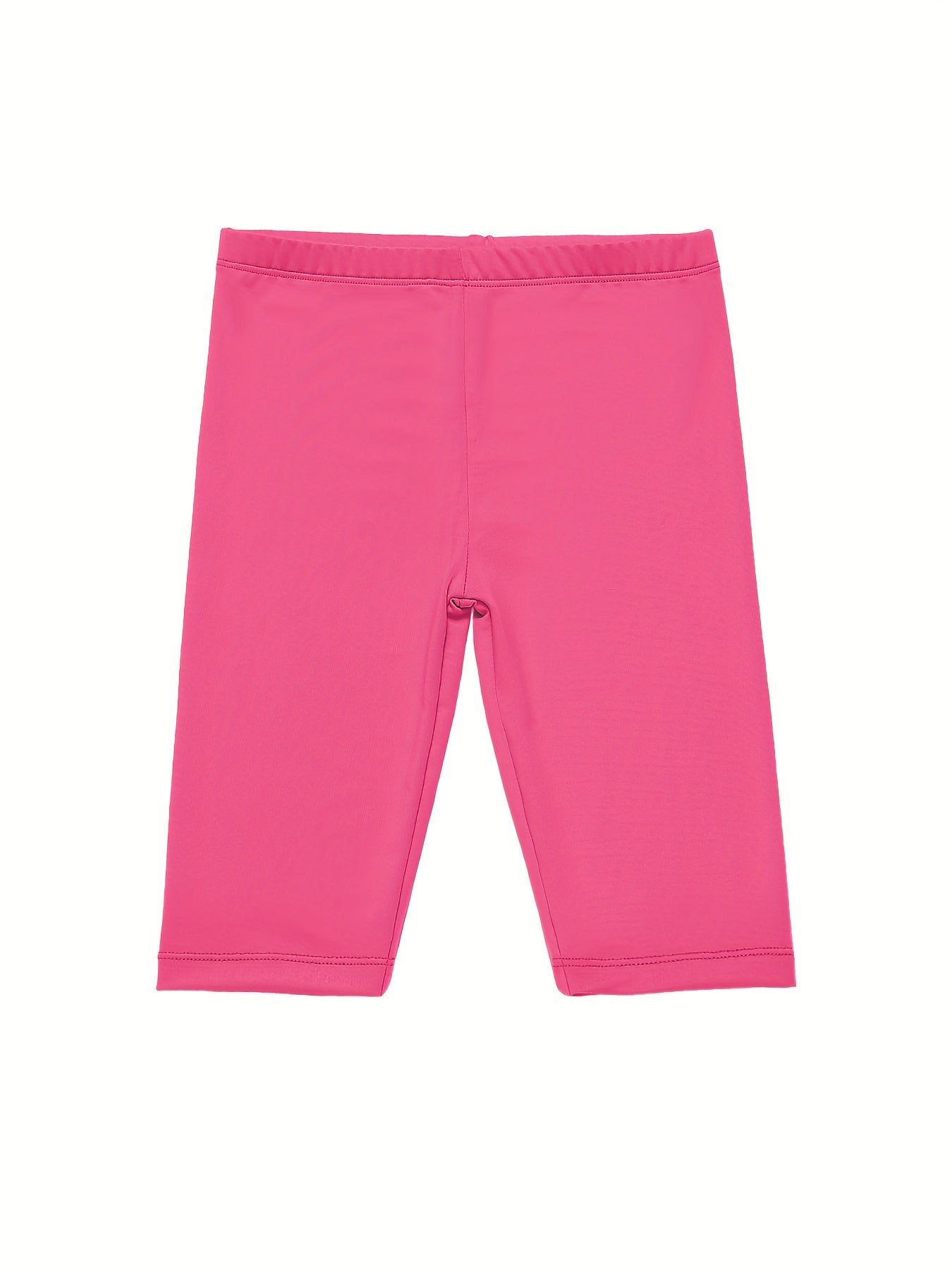 Random 7pcs Comfy Stretchy Girls' Casual Fashion Shorts | Mid-Thigh Length with Elastic Waistband - Solid Colors & Floral Patterns - Perfect for Summer