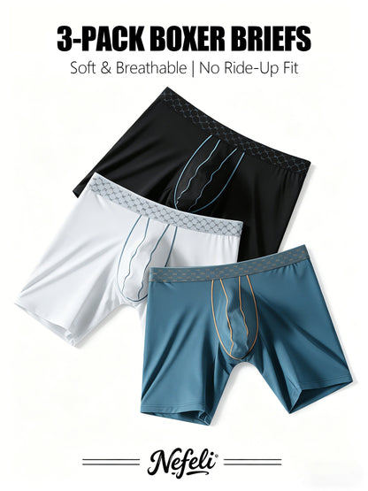 Men's 3pcs Silk Underwear - product view 3