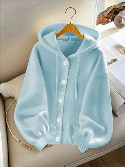 Plus Size - Plus Size - Plus Size Women'S Clothing, Sweet And Cute Style, Women'S Hooded Button-Up Cardigans, Autumn And Winter Fashion And Playful Items