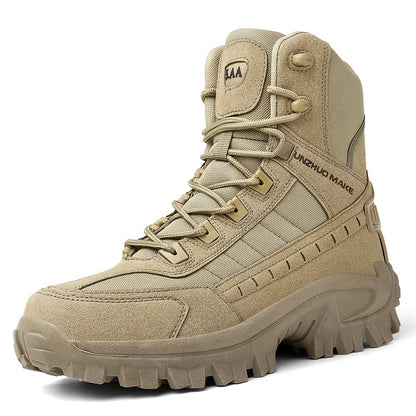 Men'S High-Top Tactical Boots | Heavy-Duty All-Terrain Outdoor Footwear with Slip-Resistant Rubber Soles | Ergonomic Design for All-Weather Hiking, Hunting, Climbing, and Mountaineering | Durable and Comfortable for Extended Wear