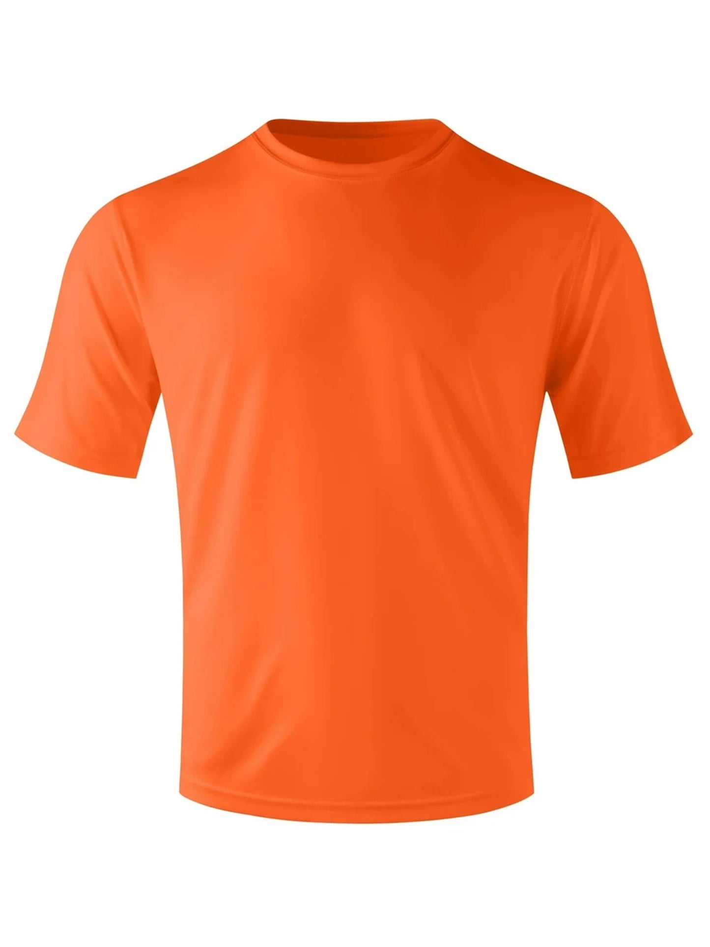 3-Pack Men's Quick-Dry UPF 50+ T-Shirts - Moisture-Wicking Crew Neck Short Sleeve Tees in Khaki, Orange, Yellow (S-3XL) for Swimming, Beach, & Outdoor Activities - Multi-Pack Athletic Shirts