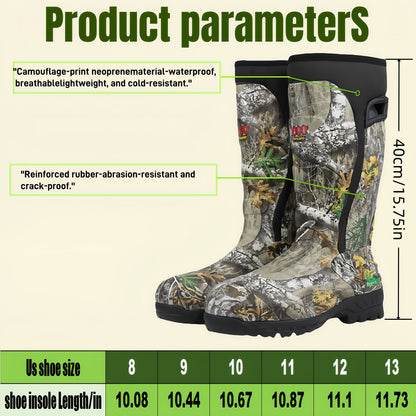 Sneakers, New Upgraded High-quality High Quality Insulated Camouflage Hunting And Fishing Boots, 6mm Neoprene Hunting And Fishing Boots. Durable And Warm Comfortable Outdoor Boots, Suitable for Hunting, Fishing, Hiking, And Outdoor Adventures.