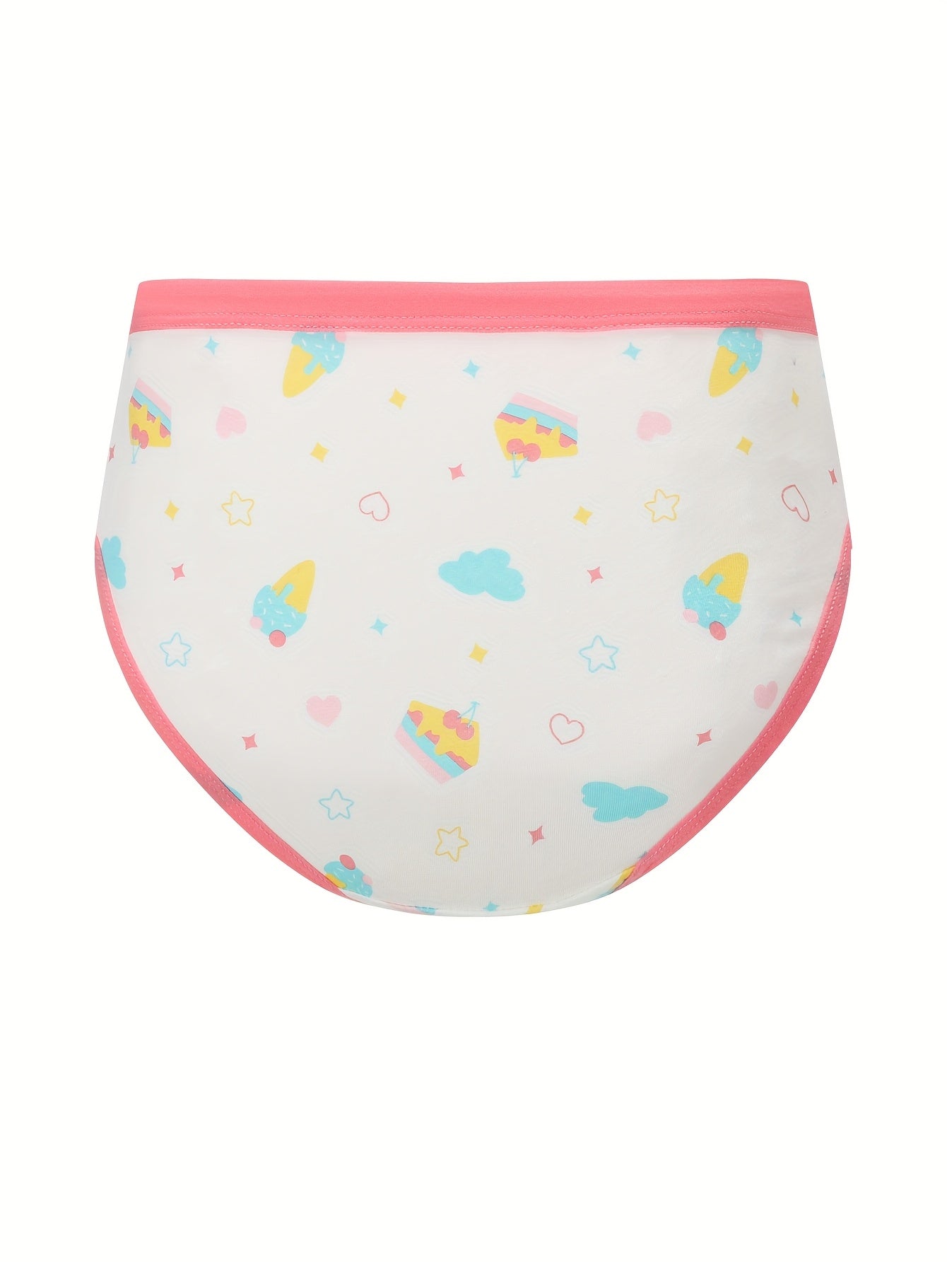 Set of 8 Girls' Underwear, Soft And Breathable, Featuring Adorable Cartoon Designs