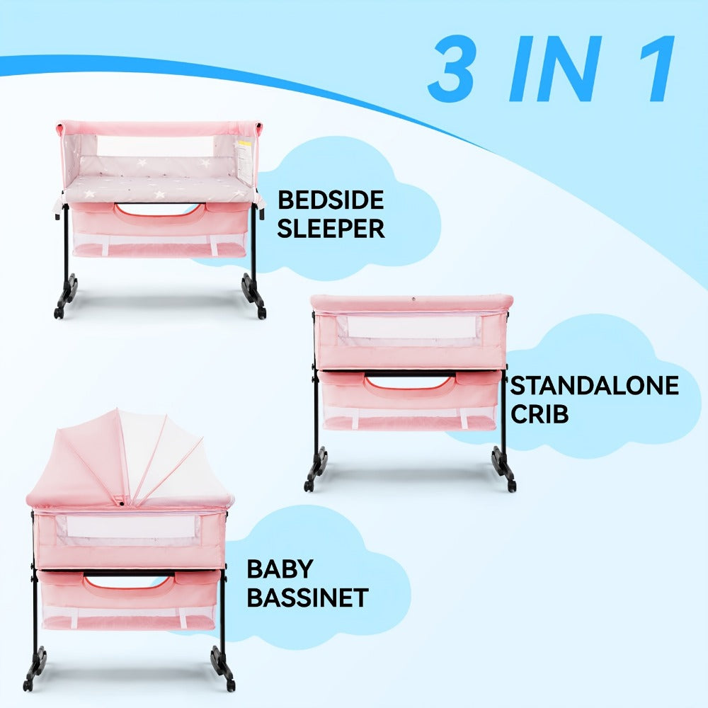 Baby Bassinet - Portable Foldable Bedside Cradle