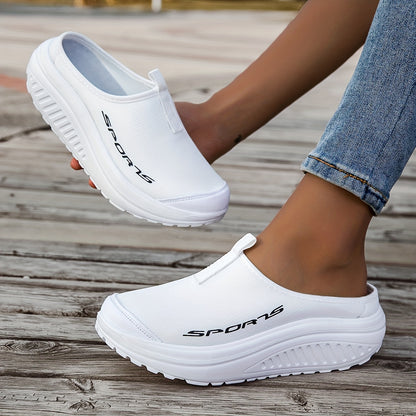 Women's Lightweight Breathable Slippers - Thick Sole Sole & Mesh Upper Sneakers Suitable for Spring Summer Casual Sports Shoes, Low-Cut Athletic Footwear for, Gym, Casual Attire - Care Hand Washable, Women Shoes