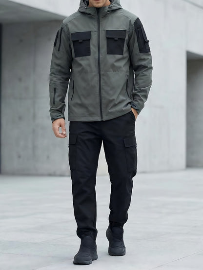 Men's Windproof Zip-Up Coat Everyday 541