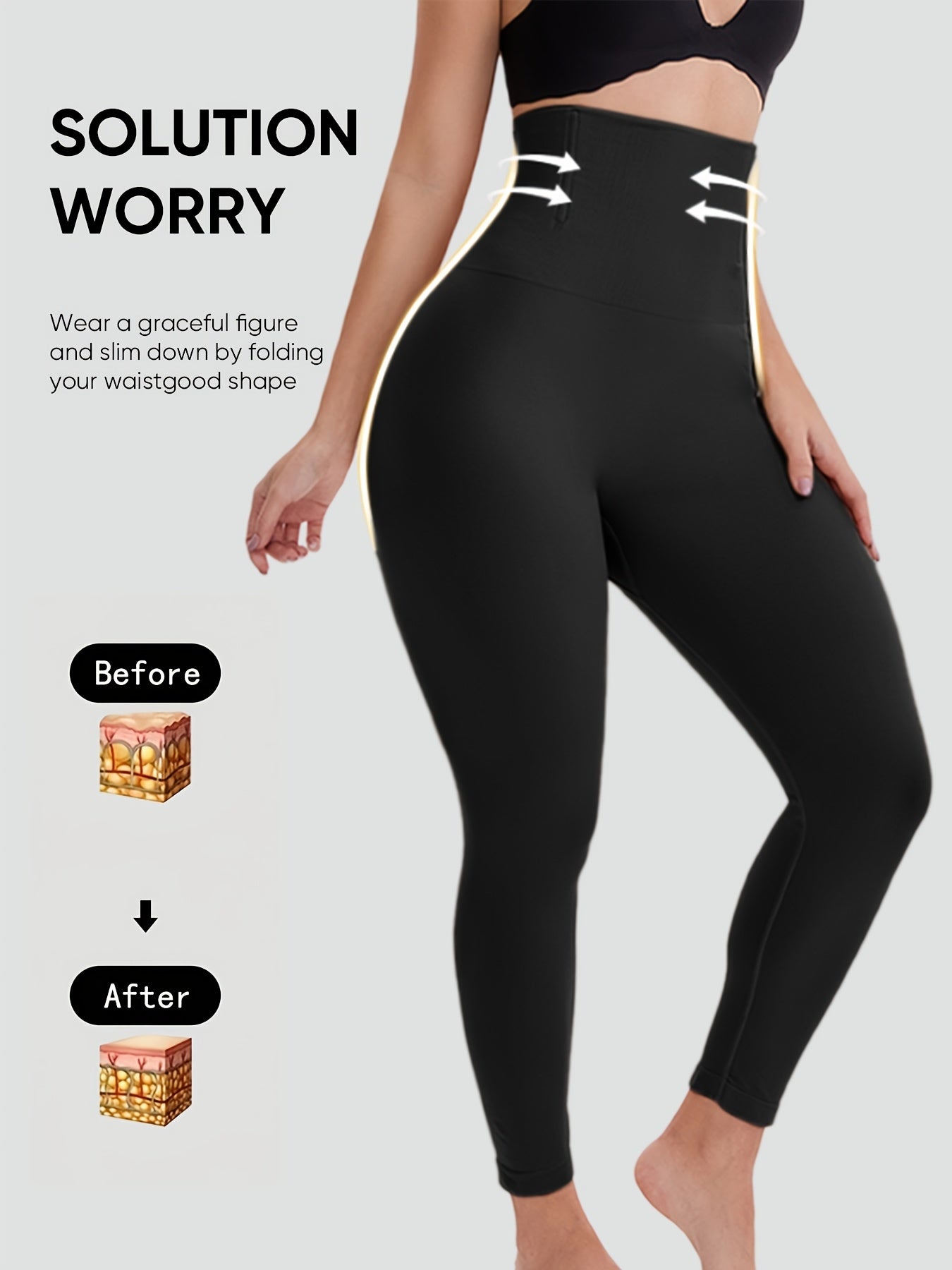 Plain Butt Lifting Comfy Stretchy Shaping Capri Pants, High Waist Tummy Control for yoga Pants, Capri Length Workout Leggings - For Women - Suitable For Yoga, Fitness & Everyday Wear - Perfect Gift For Women