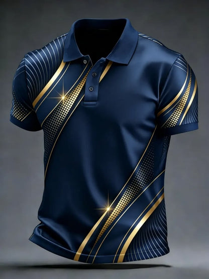 Men's Graphic Print Shirt - Collared Short Sleeve 605541