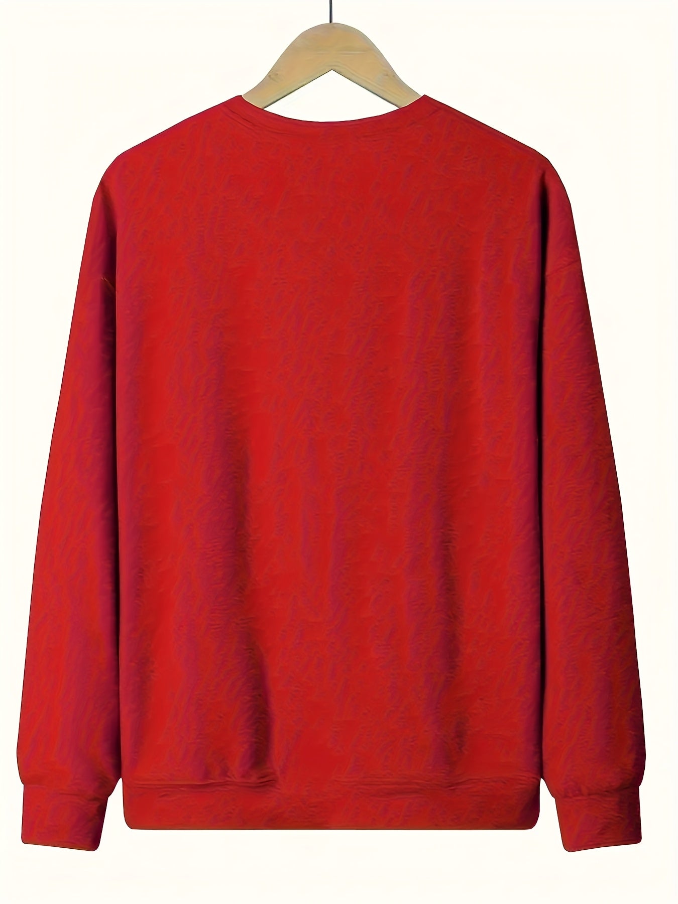 Ladies' Christmas Pattern Hoodie - Vibrant Red Casual Hoodie, Beautiful Clarkson Print, Round Neck, Machine Washable, Autumn/Winter Gear, Sportswear Style, Comfortable Fabric, Long Sleeve Top, Team Supporter Style