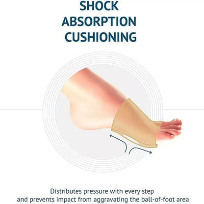 Gel Forefoot Cushion Pads - 2-Pack - Fabric sleeves with gel sole cushions