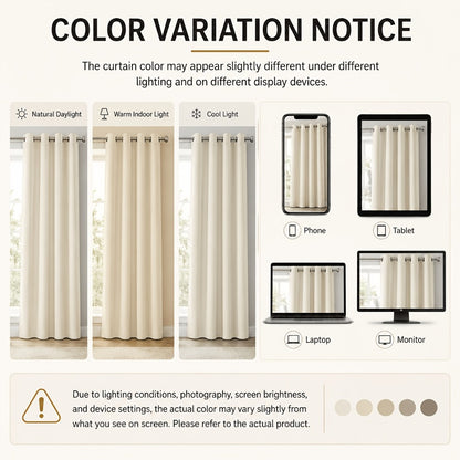 4-Piece Blackout Curtain Panels - Thermal Lining for Bedroom Privacy