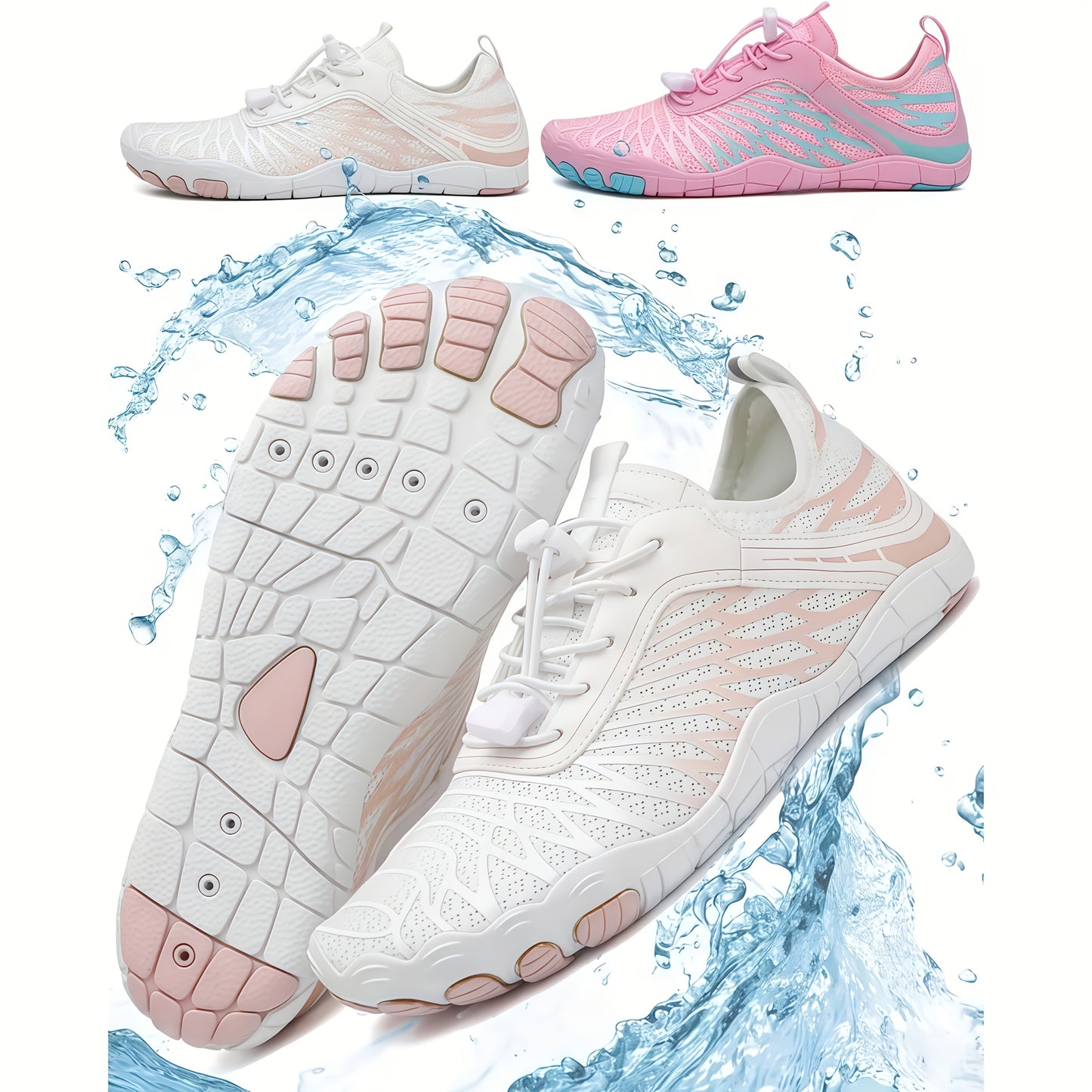 Outdoor Barefoot Shoes for Women Trail Running Breathable & Wide Toe Barefoot Footwear Sneakers, Women Shoes, White Shoes