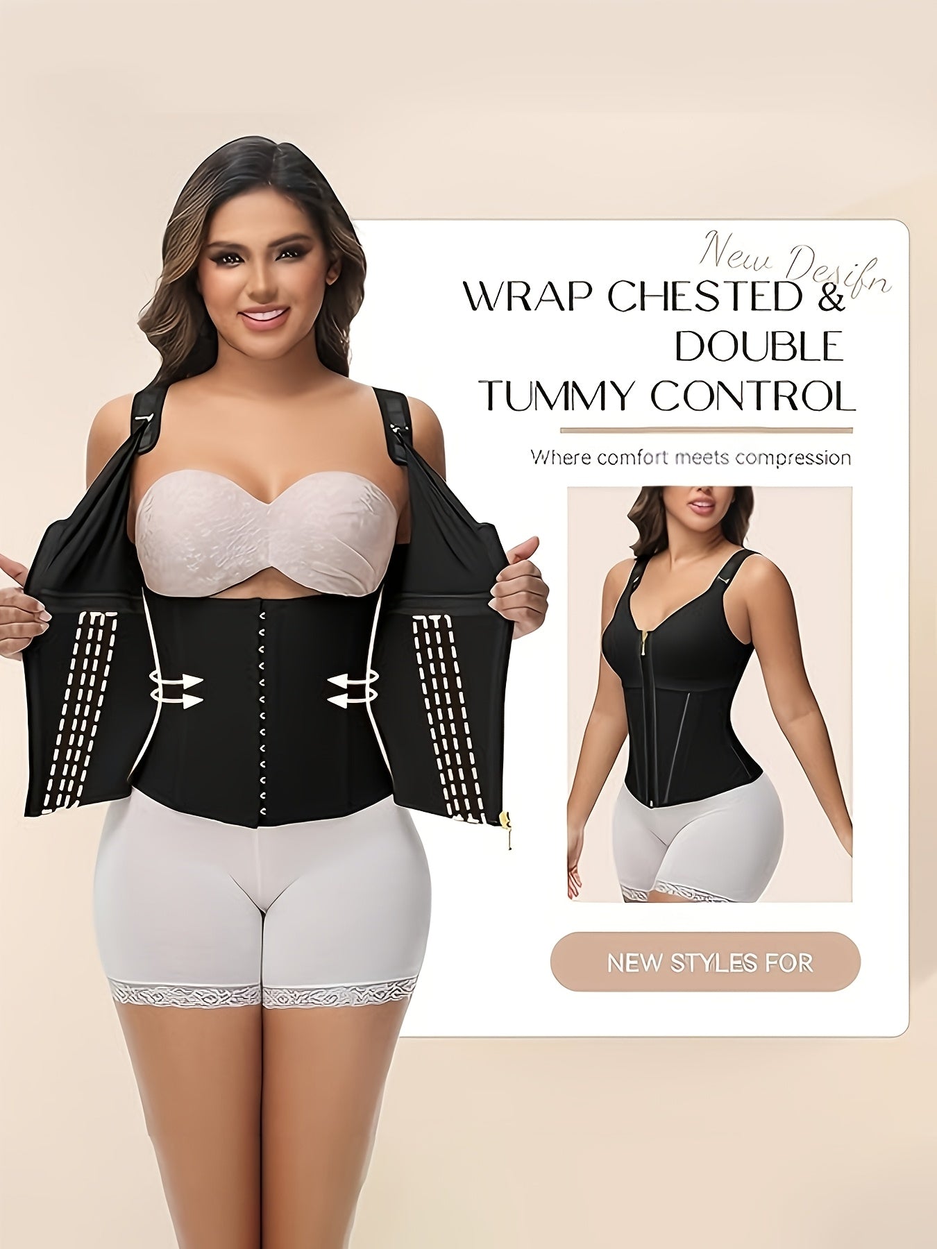 Extreme Latex Corset Waist Vest With Bra, Sports-Style Underwear Corset Belt, Adjustable Straps, Tummy-Control Shaping Pants, Detachable Straps With Zippered Crotch, Summer'S Top Choice For Layering