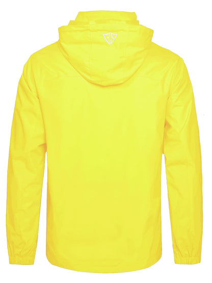 Men'S Rain Jacket Waterproof with Zipped Pockets Windproof Rain Jacket with Hooded
