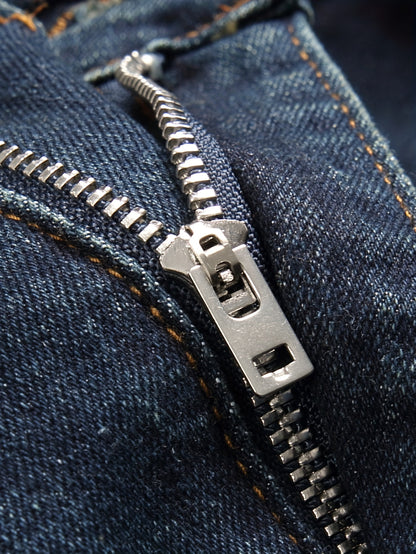 New Type Of Patch Holes Flow Fashion Fried Dyeing Elastic Men Casual Jeans