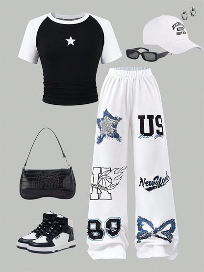 Girls' Casual Outfit Set - Summer