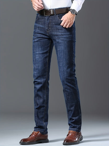 Men's Straight Leg Jeans - Vintage Wash Clean Finish Modern