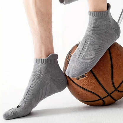 Men's Cushioned Basketball Ankle Socks - 5-Pair Pack