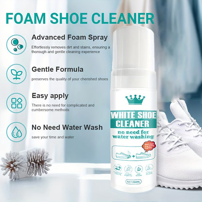 Yixingjia White Shoe Cleaning Agent Shoe Cleaning Artifact Brush Shoe Cleaning Agent Decontamination Whitening And Yellowing Foam Shoe Cleaning Multi-functional Cleaning Agent