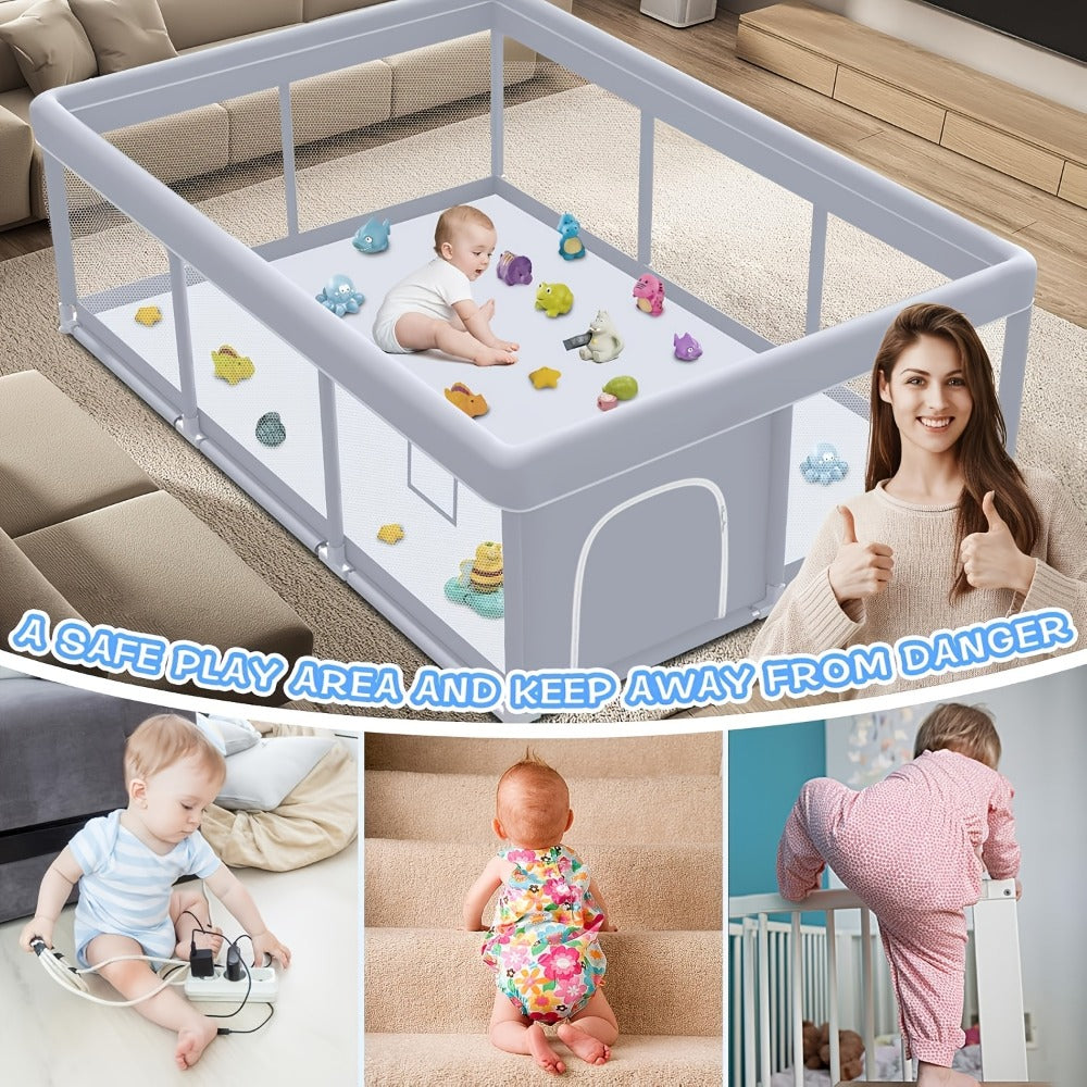 Baby Playpen - Breathable Inch Pens Metal
