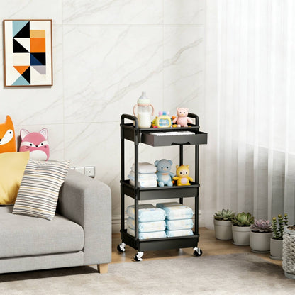Nursery Storage Cart - Mobile 3-Tier Organizer