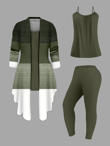 2026 Women's Three-piece Suit, Printed Cardigan Jacket with Solid Slacks Vest Everyday Suit, Game Day Fan Gear for Football and All Fans