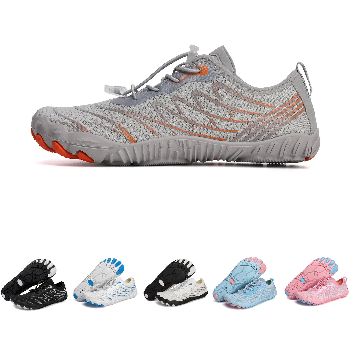 Men'S Barefoot Footwear Featuring a Spacious Toe Area, Easy Slip-On Design, Dynamic Non-Slip Sole, Breathable Material, And Suitable for Water Activities at The Beach