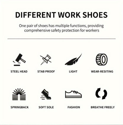 Unisex Work & Safety Shoes - Puncture Resistant & Slip-On 856485