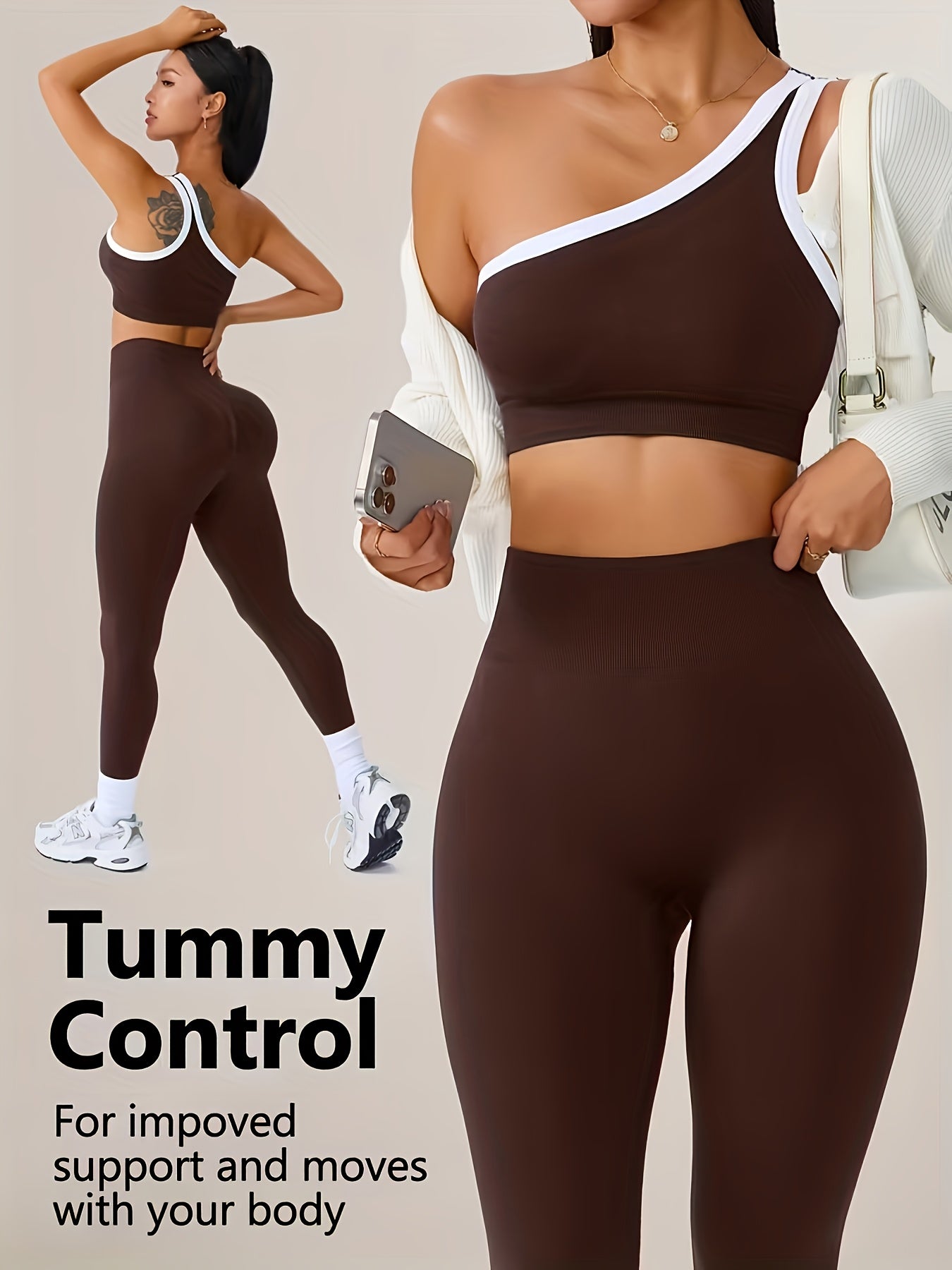 Women's Navy Blue Color High-Waist Leggings - product view 3