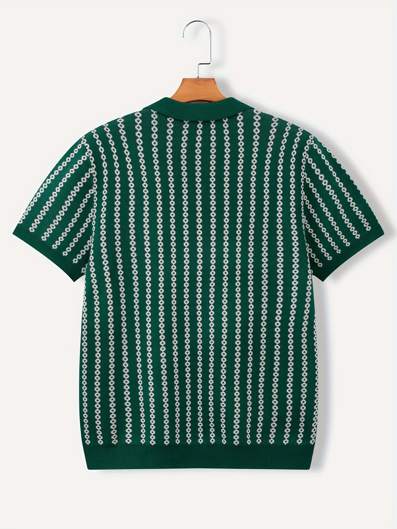Men's Knitted Polo Top Business Leading Short Sleeve Golf Casual Polo Top