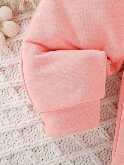 3pcs Layette Set for Youngsters - "Mama's Girl" Pink Hoodie, Cami Top & Jogger Pants with Drawstring Waist, Casual Knit Fabric Outfit for Fall/Winter, Casual Wear|Playful Design|Stretchy Materia, for Outdoor, Perfect for Outdoor