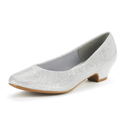 Women's Low Casual Chunky Heel Pump Shoes Comfort Elegant Design Low Chunky Heels Pumps Comfortable Round Toe Dressy Elegance Work Shoes Functional Design