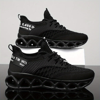 [Breathable Running Sneakers] Men's Stylish Breathable Running Shoes | Lightweight Non-Slip Blade Sole Sneakers for Walking, Tennis & Casual Wear | Shock-Absorbing Sneakers with Fashion Print Upper