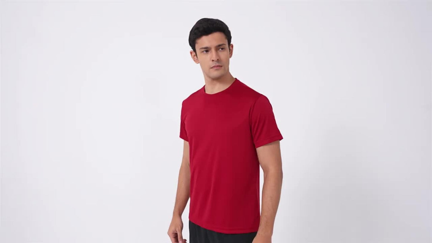 Men's Performance T-Shirt - Round Neck Short Sleeve Streetwear Style 498661