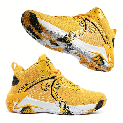 Sneakers, Men's High-top Basketball Shoes, Lightweight And Breathable Sports Shoes, with Breathable Mesh Upper And Laced Closure, Suitable for Professional And Casual Games, Basketball Training, Running And Walking, And for Outdoor Wear Throughout